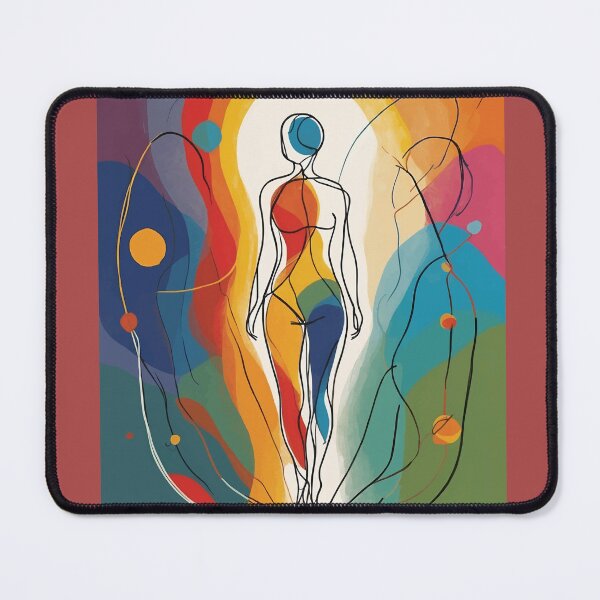 Item preview, Abstract Colorful Chakra line art designed and sold by Ketique.