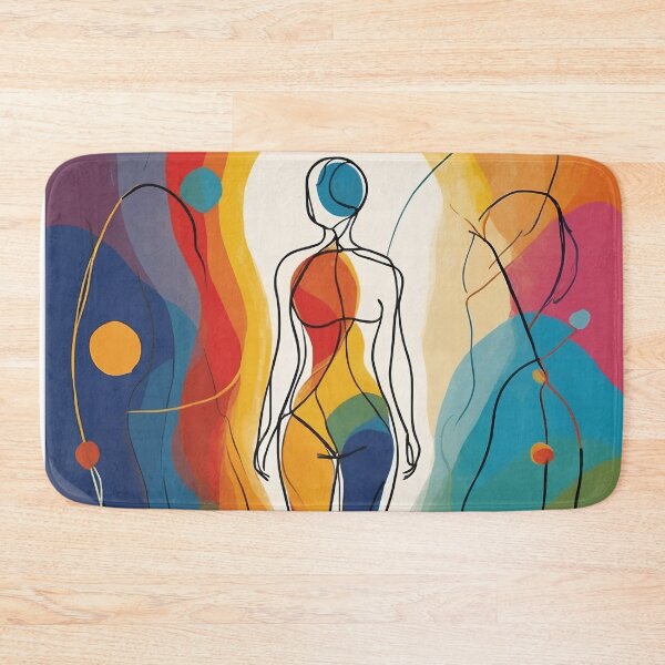 Item preview, Abstract Colorful Chakra line art designed and sold by Ketique.