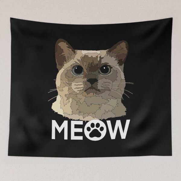 Item preview, Meow Grey Cat designed and sold by Just-Arts-4U.