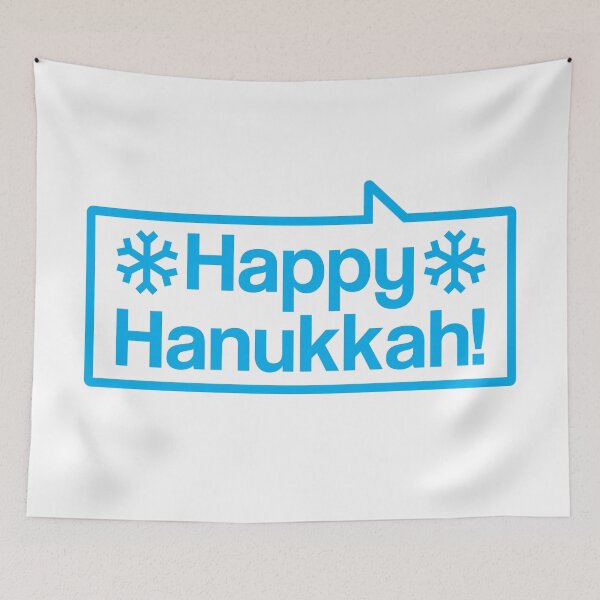 Item preview, Happy Hanukkah - Talking Shirt (Blue) designed and sold by Justin Ellis.