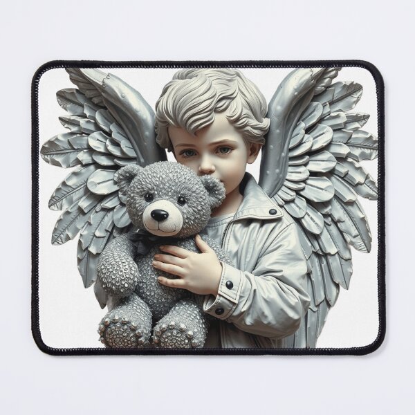 Item preview, Silver baby Angel with Diamond Teddy bear luxury design designed and sold by TaliaShin.