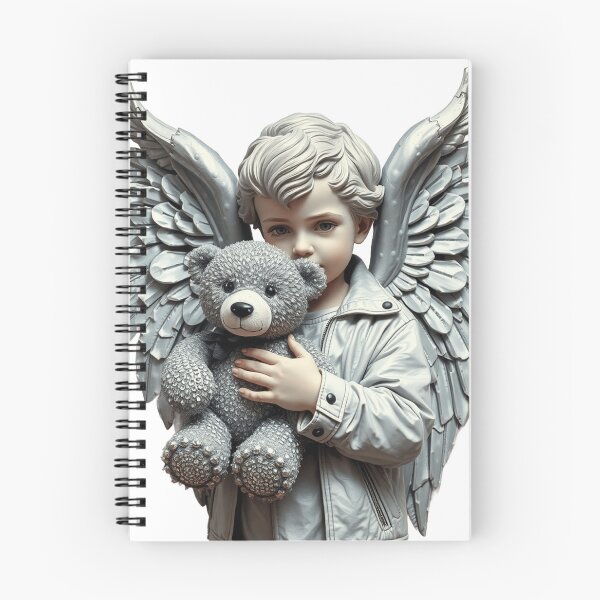 Item preview, Silver baby Angel with Diamond Teddy bear luxury design designed and sold by TaliaShin.