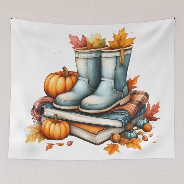 Item preview, Fall Vibes, Boots, Pumpkins & Books designed and sold by KSimpson838.
