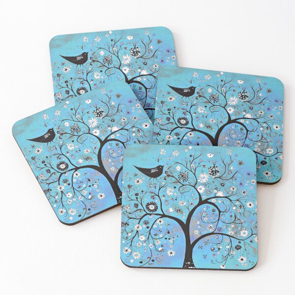 Item preview, Birds and a Tree in Spring Filled with Blue designed and sold by MaryFiore.