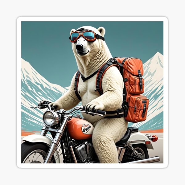 Polar Biker Pegatina