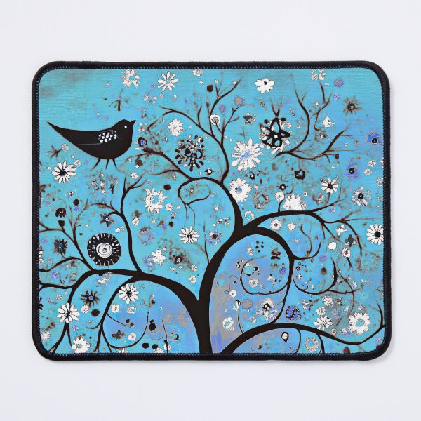 Item preview, Birds and a Tree in Spring Filled with Blue designed and sold by MaryFiore.
