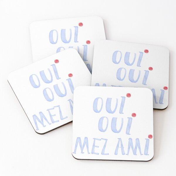 Item preview, Oui Oui Mez Ami Yes Yes My friends French saying quote designed and sold by monpetitbijou.