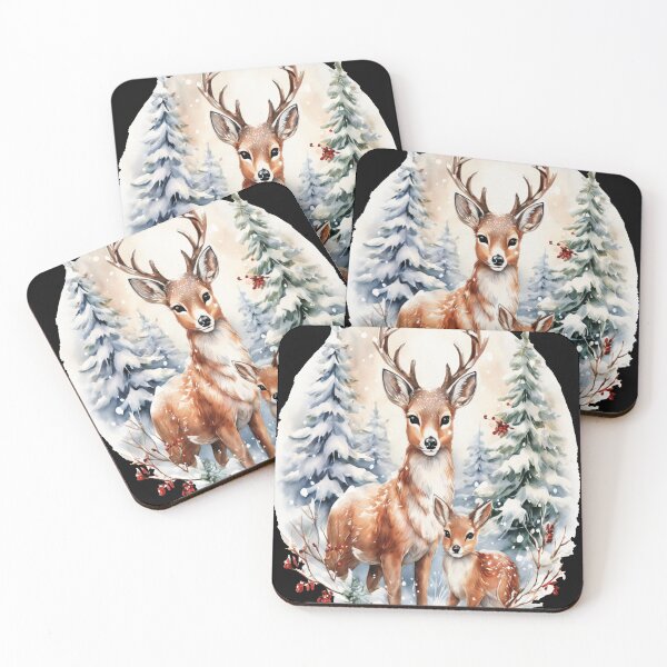 Item preview, Christmas Deer and Fawn designed and sold by BirdsnStuff.