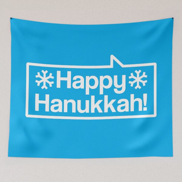 Item preview, Happy Hanukkah - Talking Shirt (White on Light Blue) designed and sold by Justin Ellis.