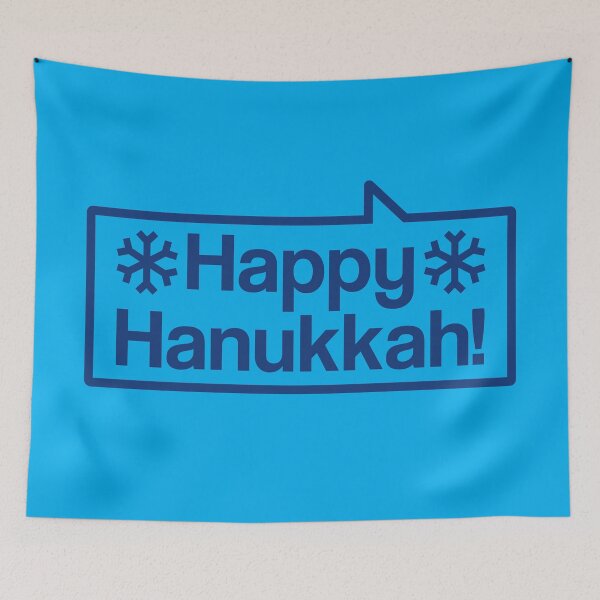 Item preview, Happy Hanukkah - Talking Shirt (Dark Blue on Light Blue) designed and sold by Justin Ellis.
