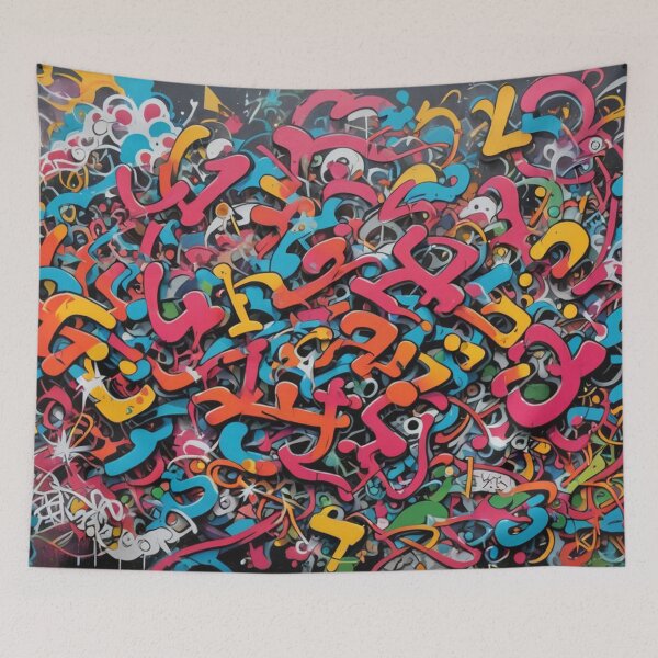 Item preview, Colorful Kanji Tags, Street Art, Graffiti Pattern designed and sold by Burn-Ego.