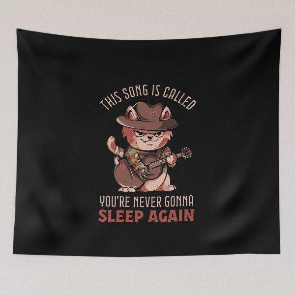 Item preview, Never Sleep Again Song - Dark Funny Sarcasm Horror Movie Cat Gift designed and sold by EduEly.