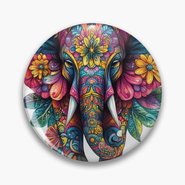 Item preview, Elephant art design mandala 2024 designed and sold by MotivMax.