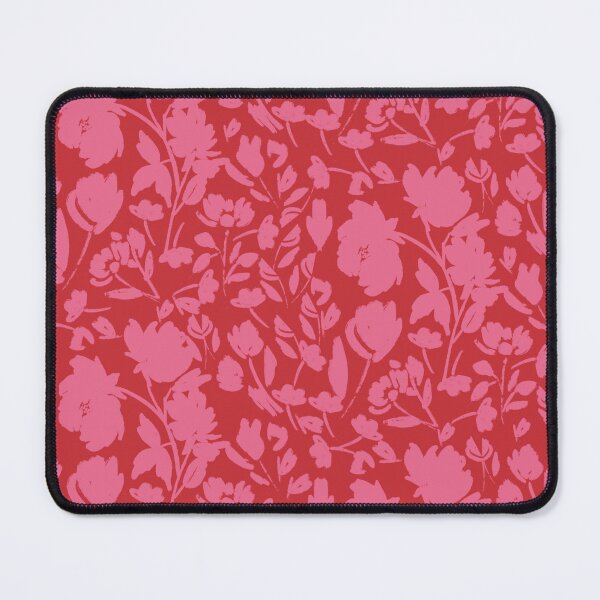 Item preview, Hot Pink Silhouette Flowers on Red, Floral Pattern designed and sold by Terri Conrad.