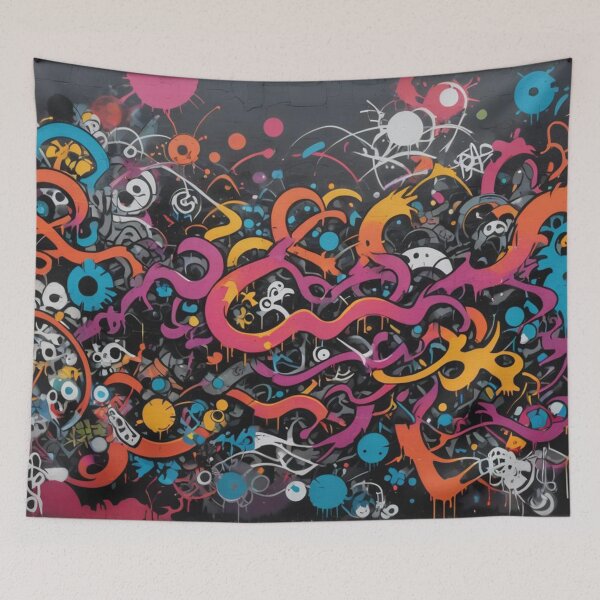 Item preview, Colorful Street Art, Asian Graffiti, Pattern designed and sold by Burn-Ego.