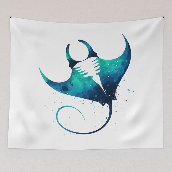 Item preview, Sketchy Manta Ray Watercolor designed and sold by TomFrontierArt.