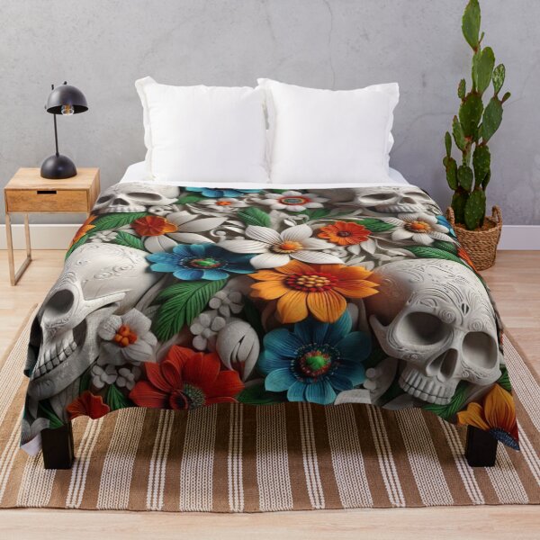 Item preview, Floral Hidden Skull designed and sold by DeeCeeFashion.