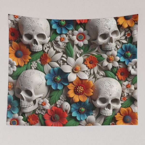 Item preview, Floral Hidden Skull designed and sold by DeeCeeFashion.