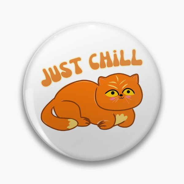 Item preview, Kawaii ginger Persian cat relaxing designed and sold by BritishDelights.