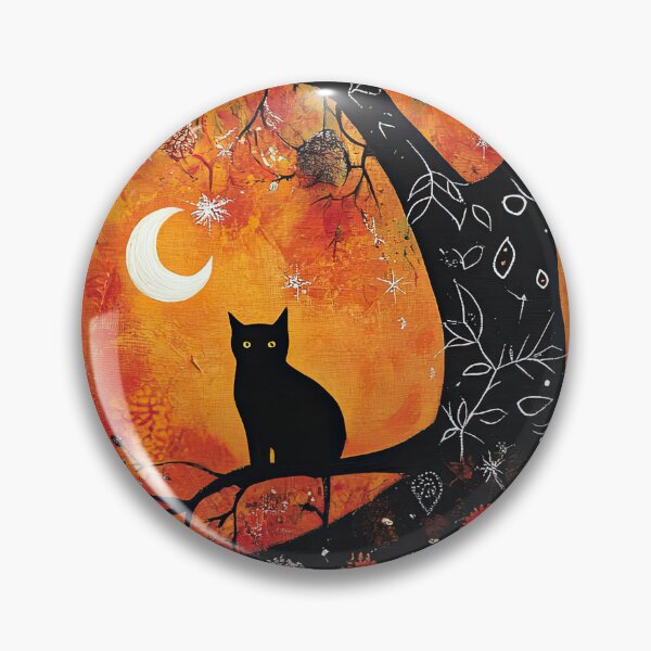 Item preview, Halloween Cat and a Tree  designed and sold by MaryFiore.