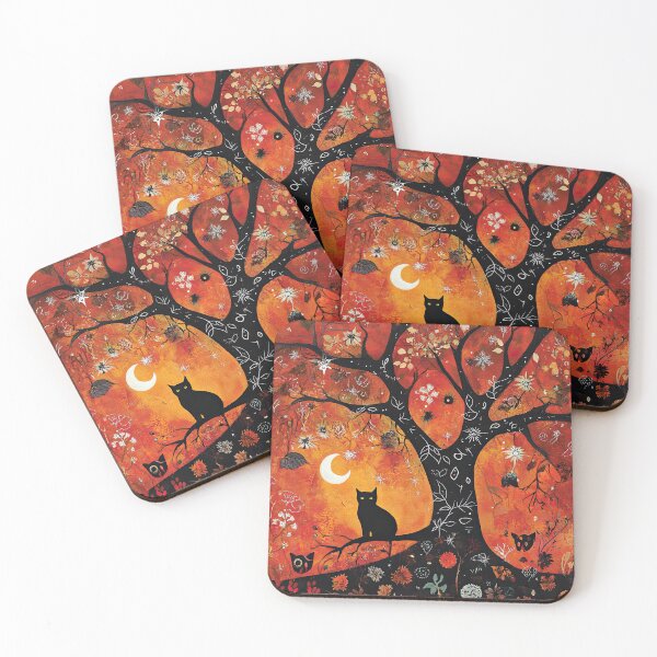 Item preview, Halloween Cat and a Tree  designed and sold by MaryFiore.