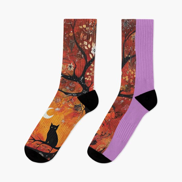 Item preview, Halloween Cat and a Tree  designed and sold by MaryFiore.