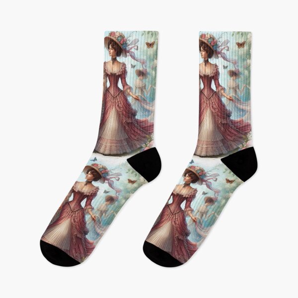 Item preview, Elegance Unveiled: Victorian Ladies Amidst Blossoming Gardens designed and sold by freackly.