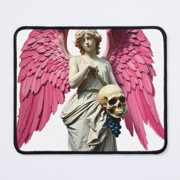 Item preview,  Pink PopArt, angel, statue, punk rock skull designed and sold by TaliaShin.