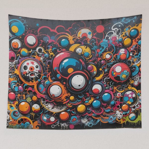 Item preview, Abstract Circles Bubbles, Street Art Pattern, Japan designed and sold by Burn-Ego.