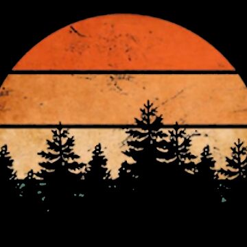 Artwork thumbnail, Sunset themed with pine trees by Coollzone