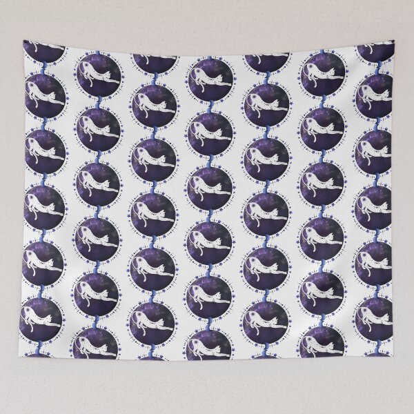 Item preview, Witchy Mystical Black Cat Kitty Crescent Moon and Stars designed and sold by WildWoodlandWitch.