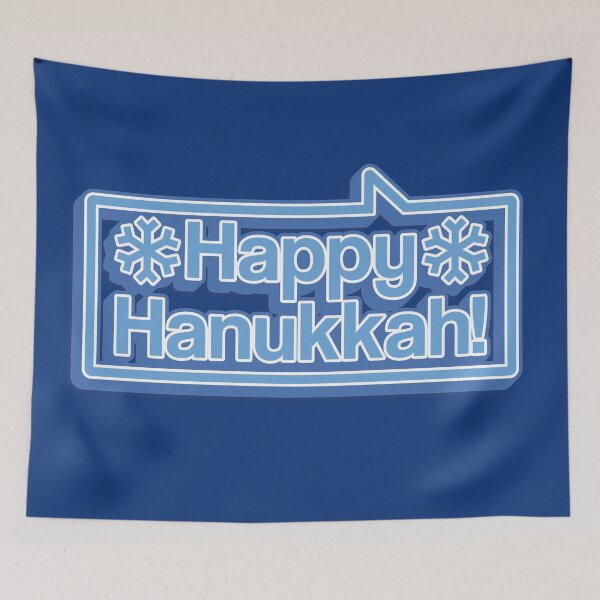 Item preview, Happy Hanukkah - Talking Shirt (Blue Trio) designed and sold by Justin Ellis.