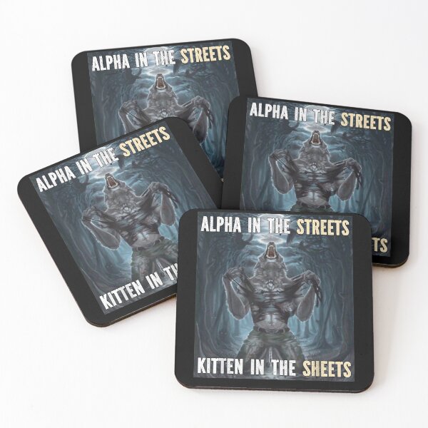 Item preview, Alpha In The Streets Funny Cringe Werewolf Meme Wolf designed and sold by VerdePlantTees.