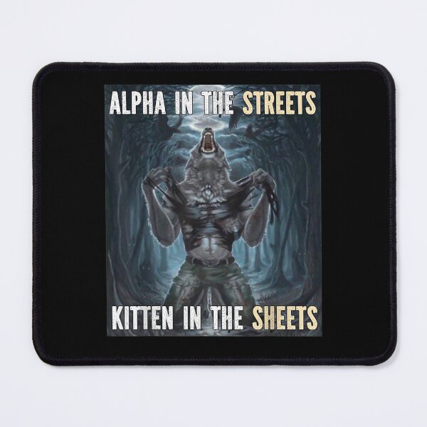 Item preview, Alpha In The Streets Funny Cringe Werewolf Meme Wolf designed and sold by VerdePlantTees.