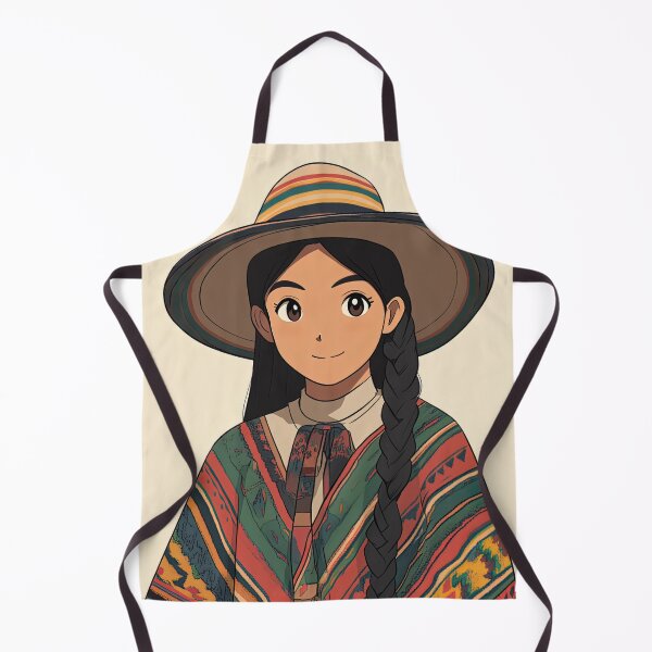 Item preview, Bolivian woman, portrait | Anime style designed and sold by ComicsFactory.