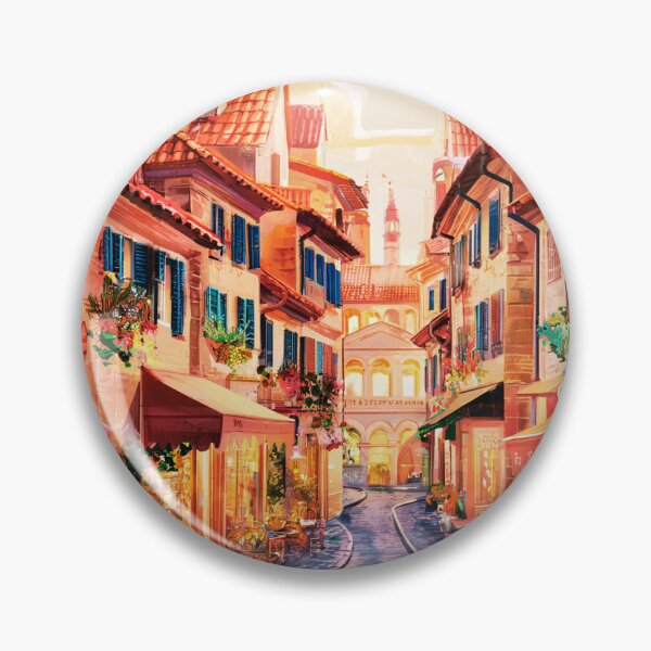 Item preview, Charming Mazzini Street, Verona Italy: Vintage Travel Art Print designed and sold by elynne9.
