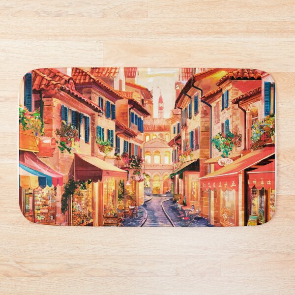 Item preview, Charming Mazzini Street, Verona Italy: Vintage Travel Art Print designed and sold by elynne9.