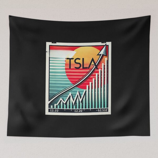 Item preview,  Tesla stock price designed and sold by TEEJAMBOREE.