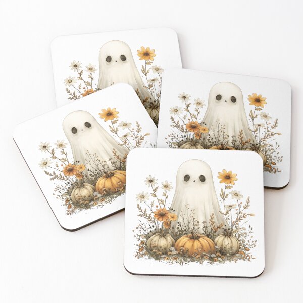Item preview, Retro Ghost, Pumpkins & Flowers designed and sold by KSimpson838.