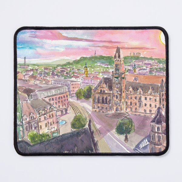 Item preview, Saarbrücken Germany Cityview of Old Town Hall at Sunset designed and sold by artshop77.