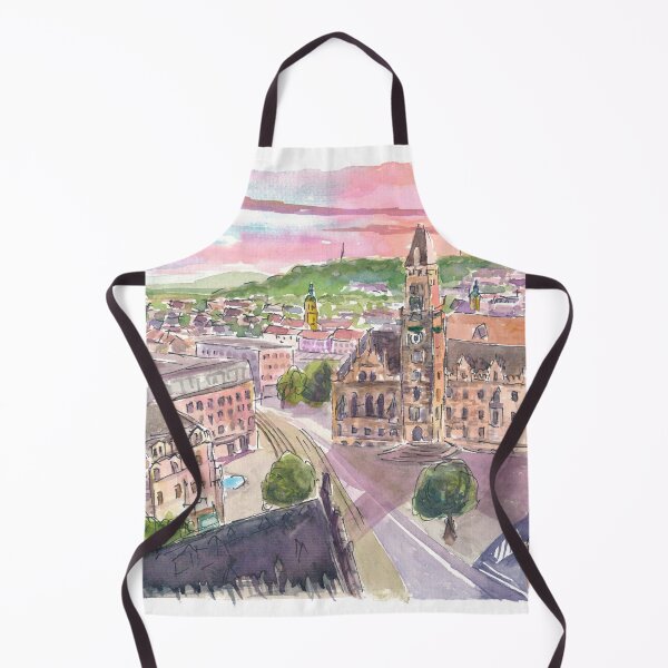 Item preview, Saarbrücken Germany Cityview of Old Town Hall at Sunset designed and sold by artshop77.