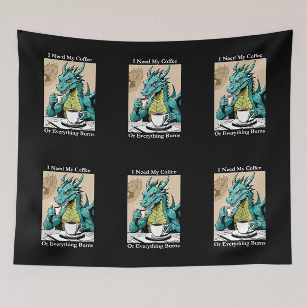 Item preview, I Need My Coffee Or Everything Burns Classic Black Tee designed and sold by GeekySexyCool.