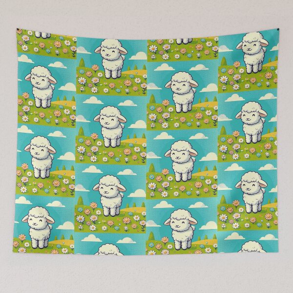 Item preview, Cute Lamb Pop Art Style designed and sold by artofuniverse.