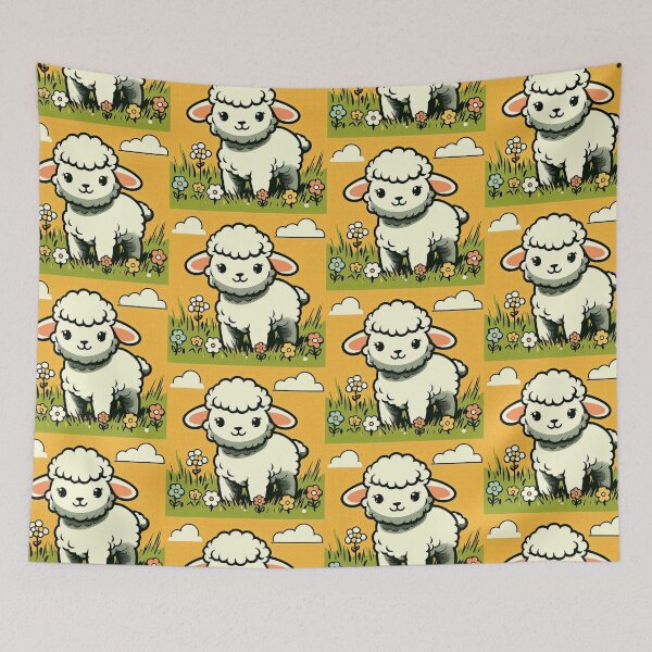 Item preview, Cute Lamb Pop Art Style designed and sold by artofuniverse.