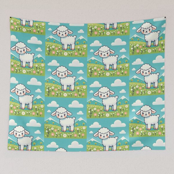 Item preview, Cute Lamb Pop Art Style designed and sold by artofuniverse.