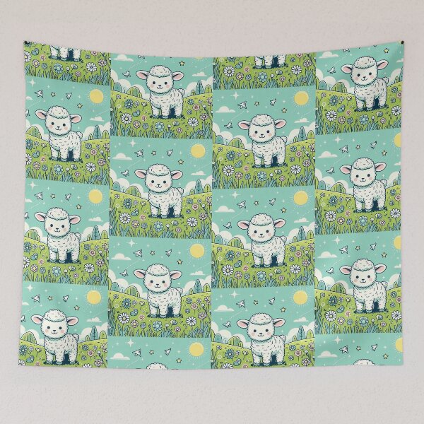 Item preview, Cute Lamb Pop Art Style designed and sold by artofuniverse.