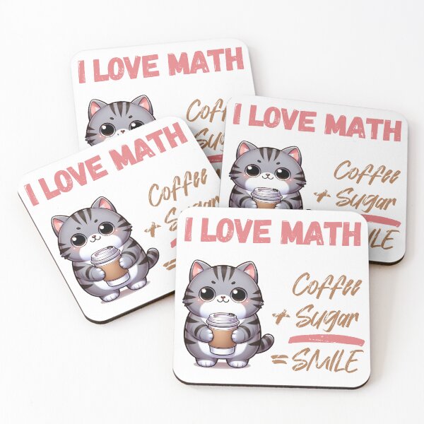 Item preview, I love math – Coffee+sugar=smile designed and sold by WorldByEsi.