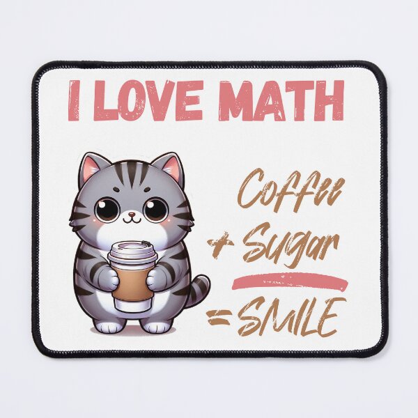 Item preview, I love math – Coffee+sugar=smile designed and sold by WorldByEsi.