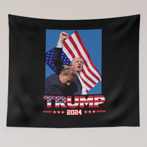 Item preview, Donald Trump 2024 Survived  At Election Rally designed and sold by ArtbyLeclerc.