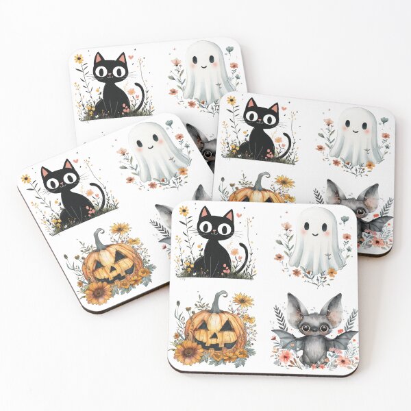 Item preview, Whimsical Halloween Characters designed and sold by Croneandquill.